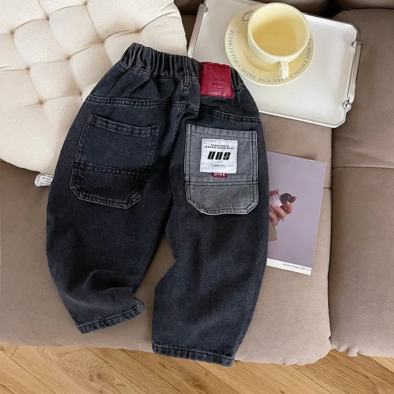 Boys Jeans Pant Fall Pants 2024 New Children Soft Pants Children Baby Boys Casual Pants Baby Boys Fashion Jean Pant