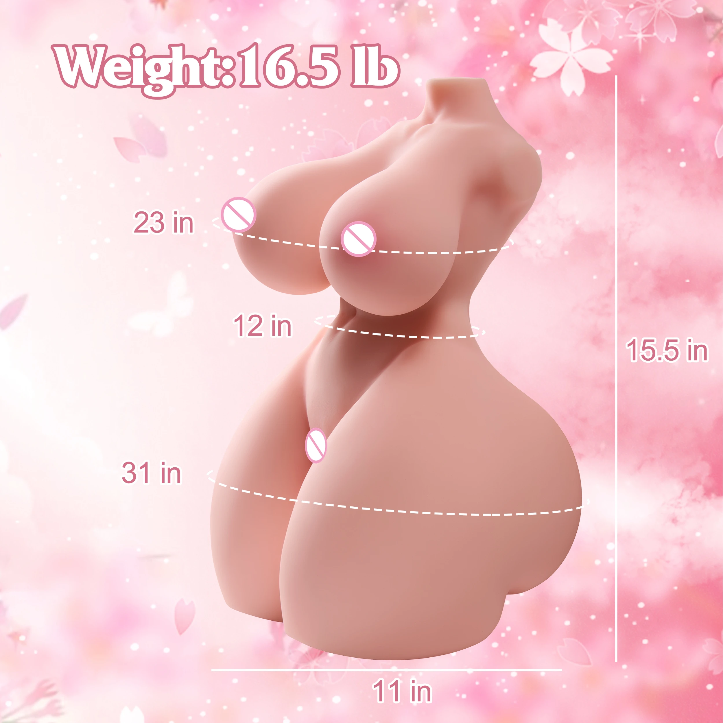 16.5LB Sex Dolls Torso Pussy for Men Sexdoll with Big Boob Masturbator Realistic Virgin Vaginal Male Stroker Adult Mens Sex Toys