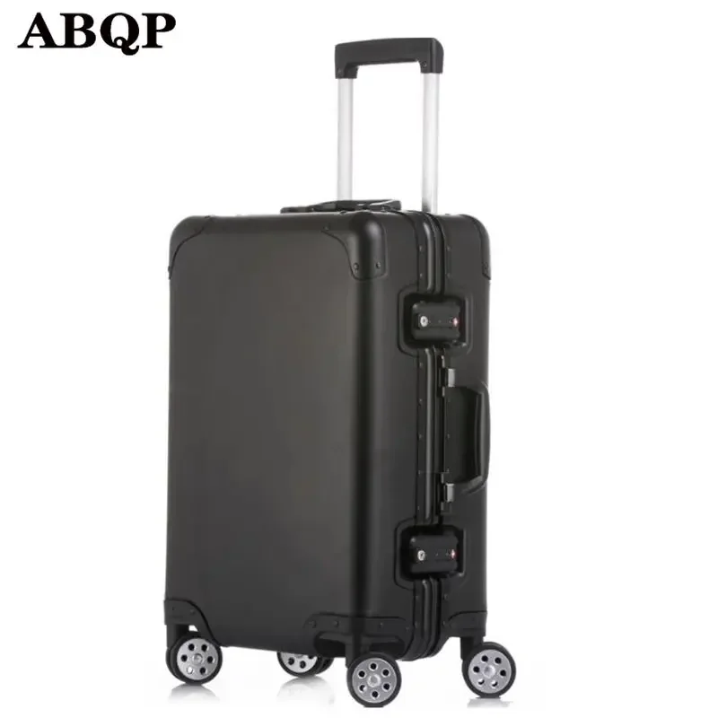 20/24/26/29 Inch Rolling Luggage set 100% Aluminum-Magnesium Business Travel Suitcase Aluminum Spinner Trolley Bag On Wheel