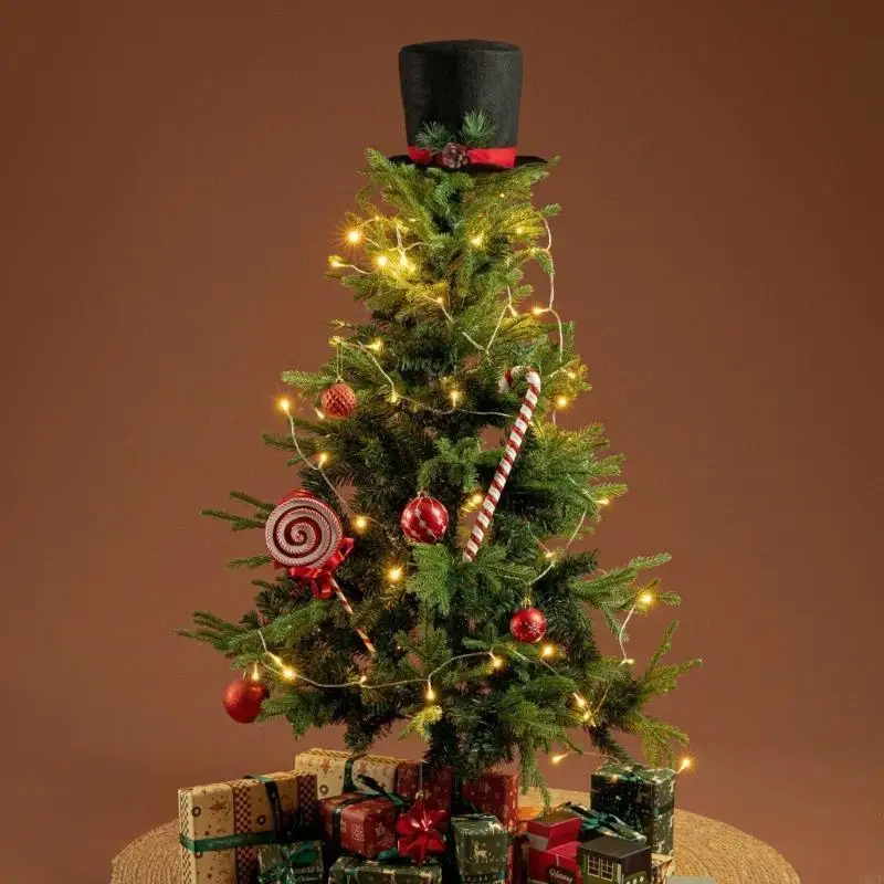 Elegant Fabric Christmas Tree Crowns Decoration Quick Setups Holiday Essential