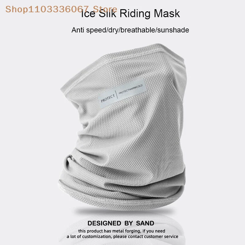[HM]Ice Silk Sweat Collar Sunblock Neck Mask Breathable Quick Drying Washable Outdoor Sports Mask For Cycling And Hiking