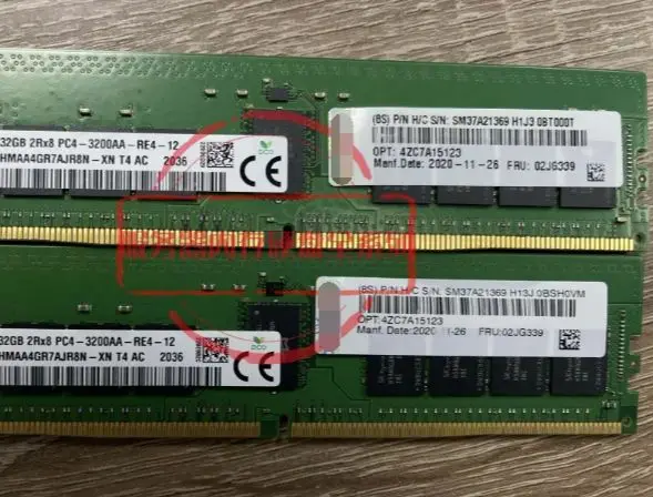 

1pcs for 02JG339 4ZC7A15123 32G 2RX8 DDR4 3200AA ECC server memory