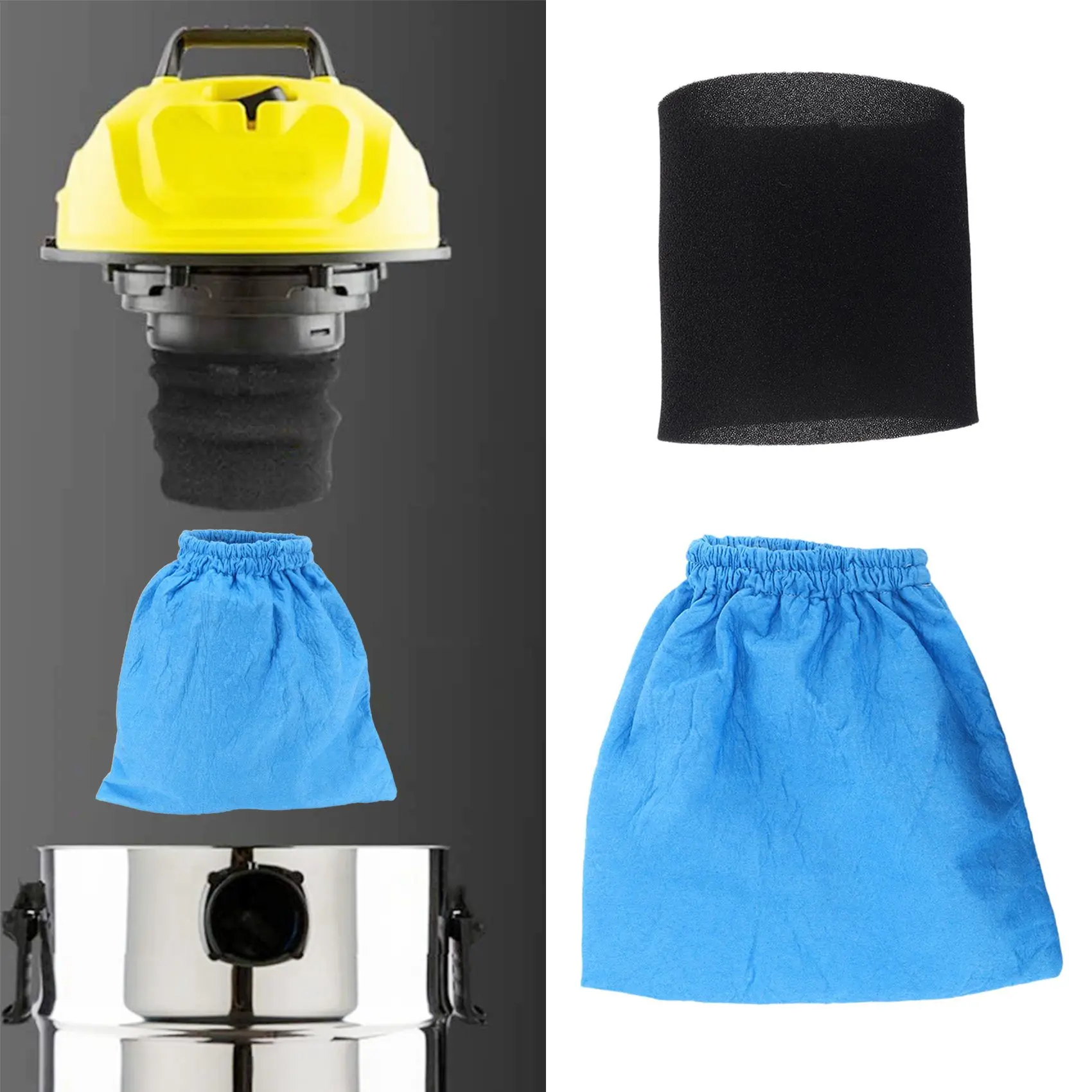 繊維フィルターバッグ ケルヒャー MV1 WD1 WD2 WD3 掃除機フィルターバッグ掃除機部品用ウェットおよびドライフォームフィルター、ホット