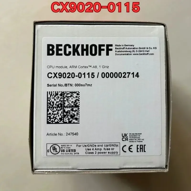 

New Beckhoff module CX9020-0115 not a refurbished machine, not a stock machine.