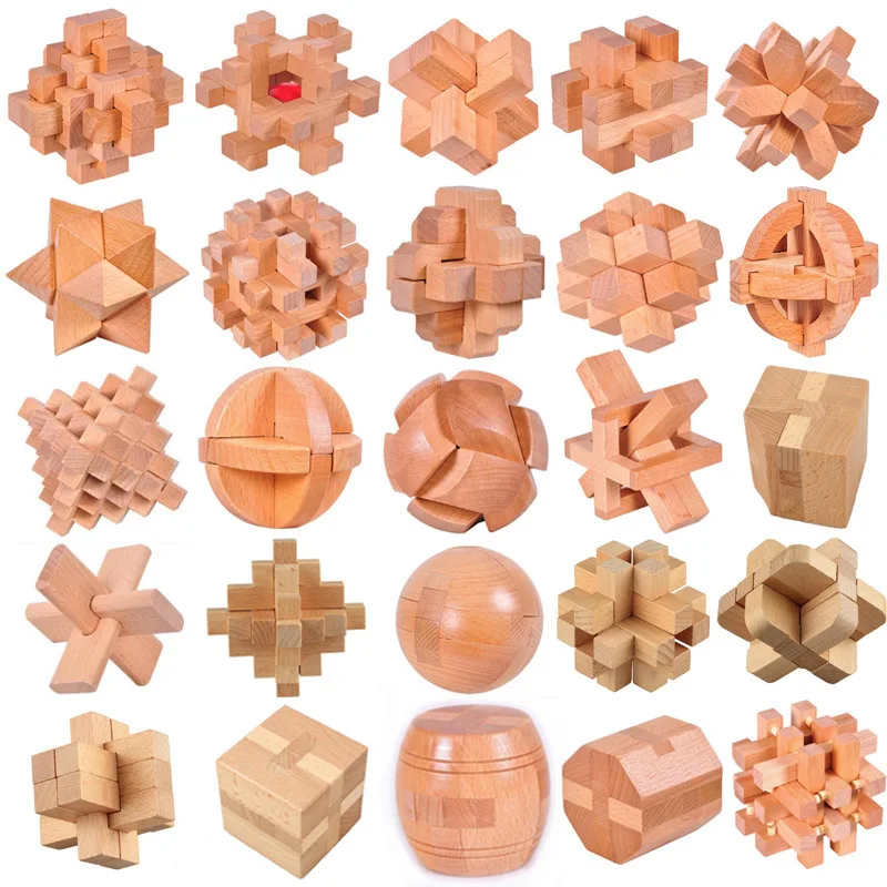 New Wooden Lock Opening Rings Kongming Locks Mortise and Tenon Locks Gifts Home Decorations Stress-relieving