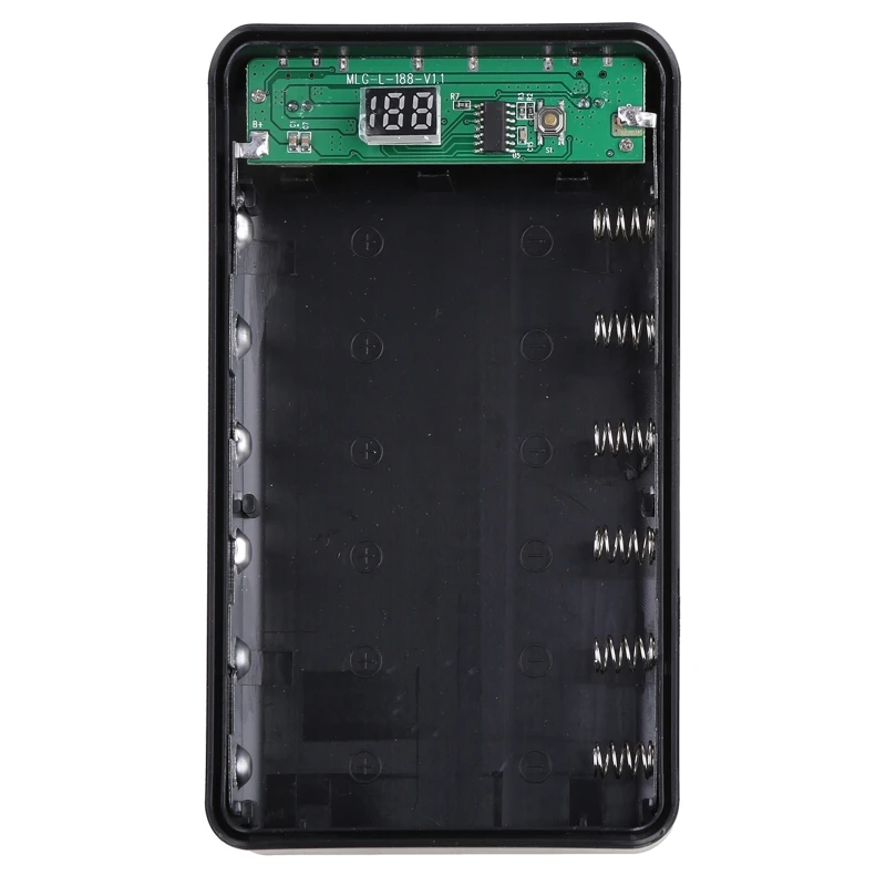 A6 LCD Display 18650 Battery Holder Batteries for Case Storage Box DIY 6x18650 Rechargeable Battery DIY Power Bank DropShipping