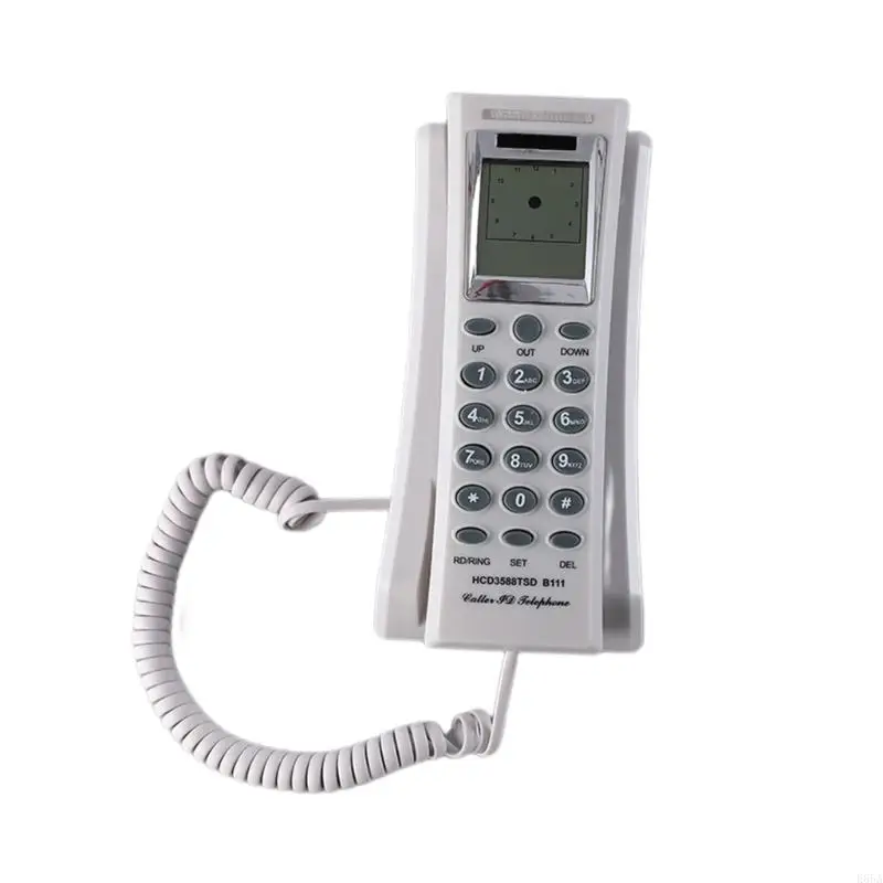 Teléfono pared con cable Desktop fijo Teléfono del teléfono pared Teléfono con cable E65A