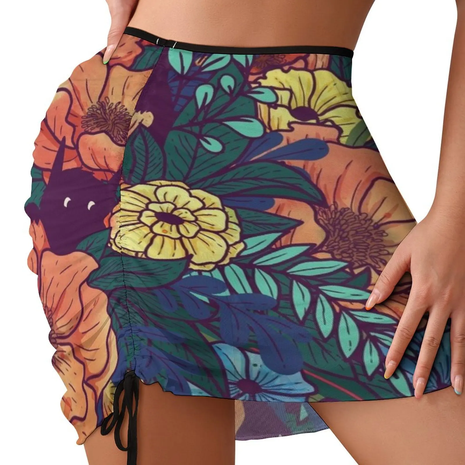 

Wild Flowers Beach skirt for woman clothes for woman