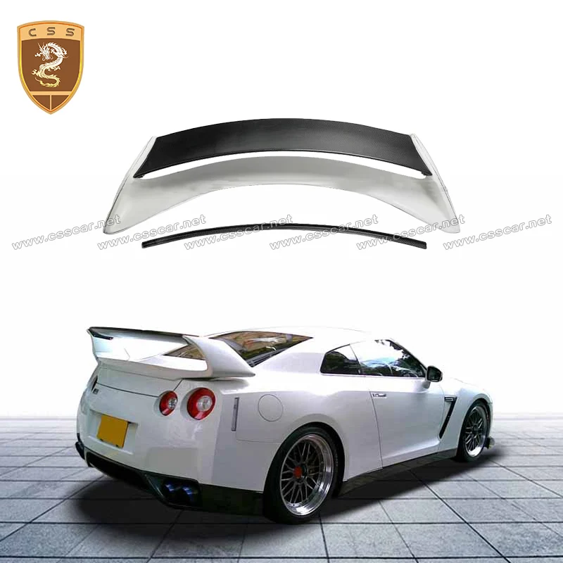 

Двухслойное крыло Spolier для заднего грузовика автомобиля для обновления Nissan GTR Amuse Style, внешний слой из углеродного волокна, гоночная крышка багажника