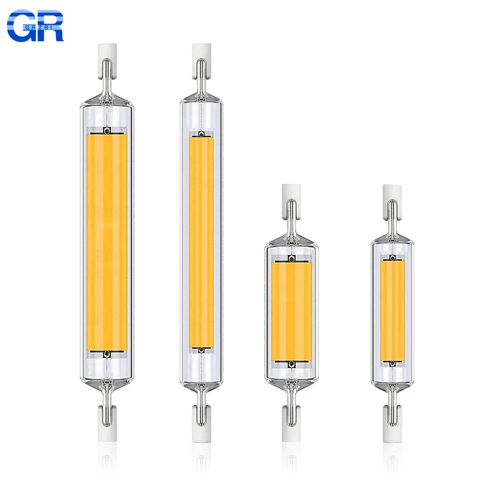 

High Power 5W 10W 20W LED R7s COB Glass Tube 118mm J118 78mm J78 Cob Light Bulb AC 110V 220V 240V Lampadas Replace Halogen Lamp