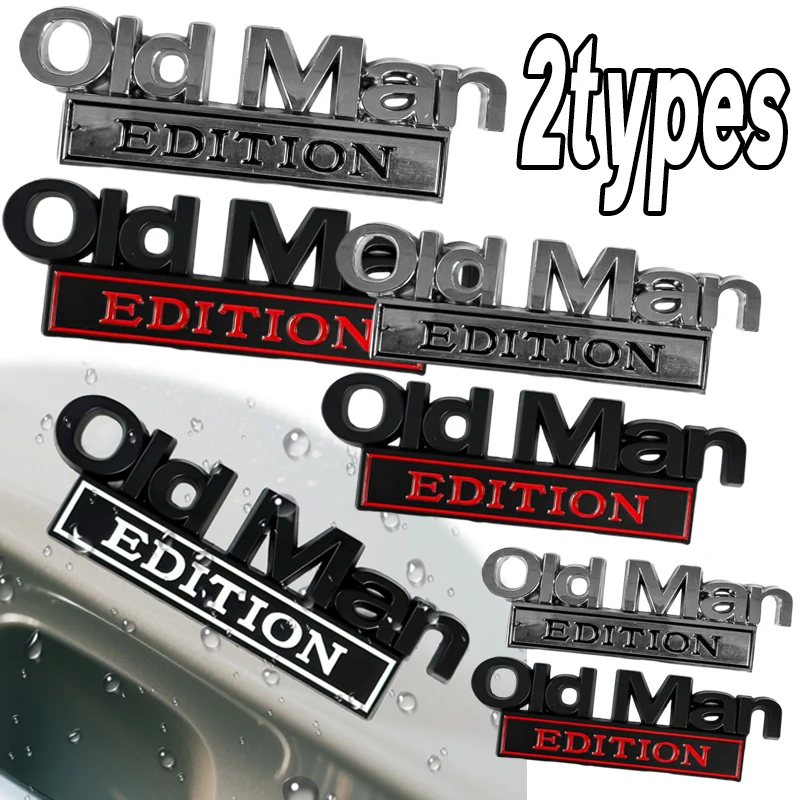

Новое издание Old Man, металлические наклейки на автомобиль, значки с логотипом старика, автомобильные наклейки, украшение для мотоцикла, значки для украшения двери багажника автомобиля
