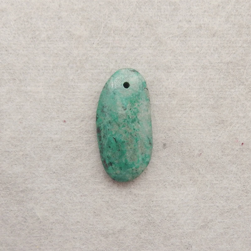 

Женские серьги ручной работы в форме листа, натуральный камень, хризоколла, кабошон, модные украшения, аксессуары для самостоятельного изготовления, 22x1x4 мм, 1,54 г