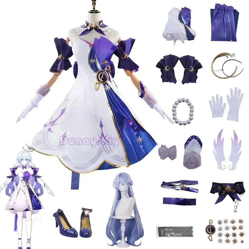 ss13Robin Anime Game Honkai Star Rail Cosplay Costume Clothes Shoes Uniform Idol Singer Brother Sunday Halloween Party Woman Pro