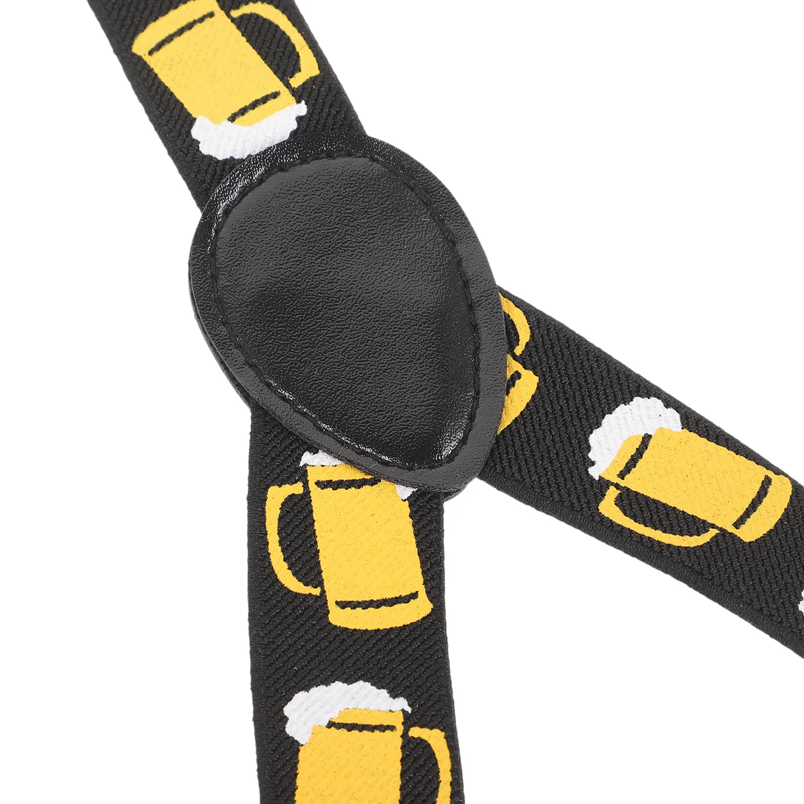 حمالات بمشبك للرجال قابلة للتعديل، حمالات مرنة على شكل حرف Y، طباعة البيرة، حمالة سوداء مريحة وآمنة