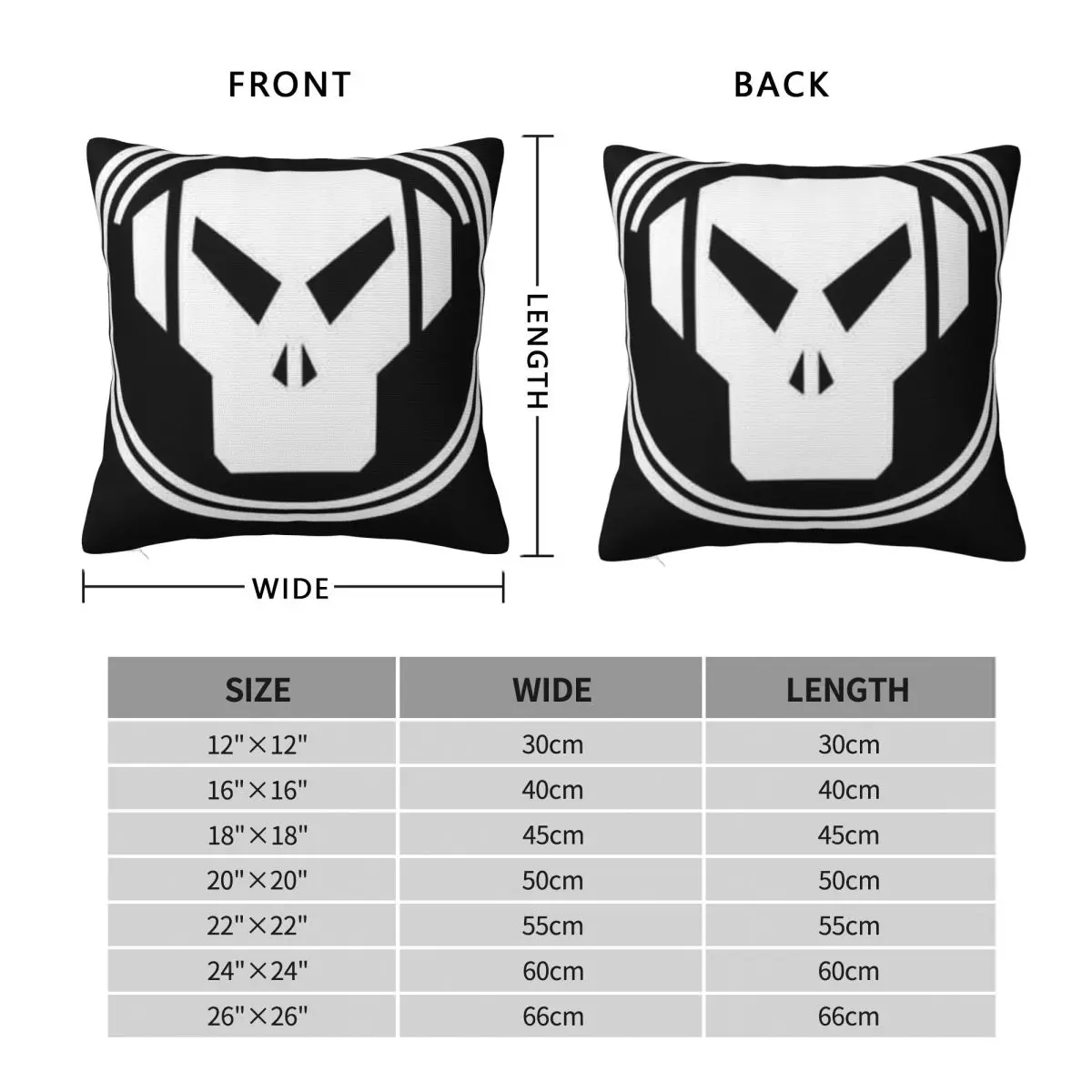 Metalheadz Classic Square Pillowcase Polyester Linen Velvet Pattern Zip Decor Throw Pillow Case Car Cushion Cover