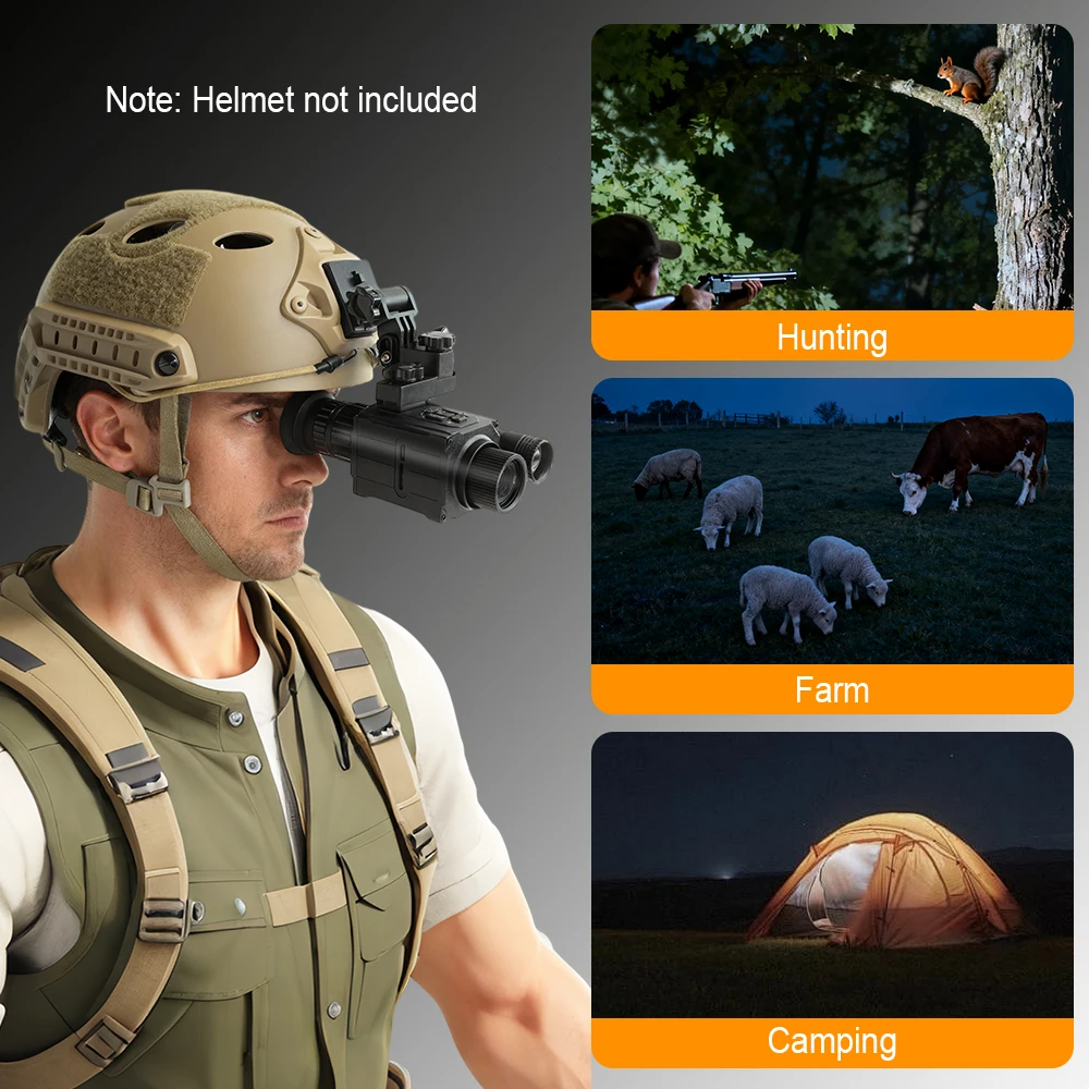 جهاز رؤية ليلية مثبت على MegaoreiHead 1980 * 1080 850nm/940nm AI ZOOM 5X 1.4 بوصة كاميرا صيد خارجية فائقة الوضوح