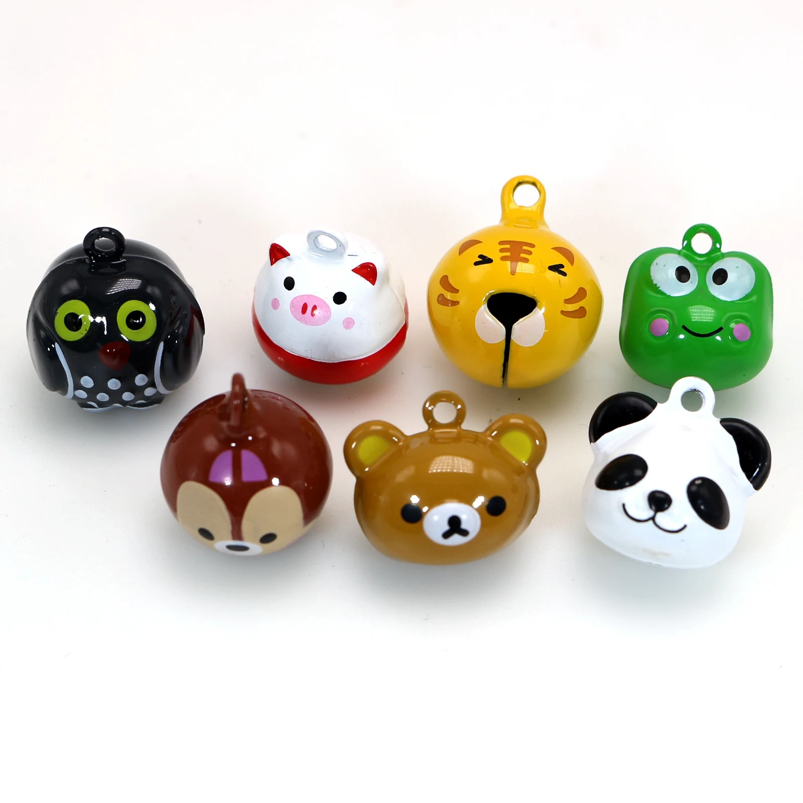 10 Assorted Cute Animal Cat Bear Snowman Jingle Bells Charms Dog Cat Pet Pendant