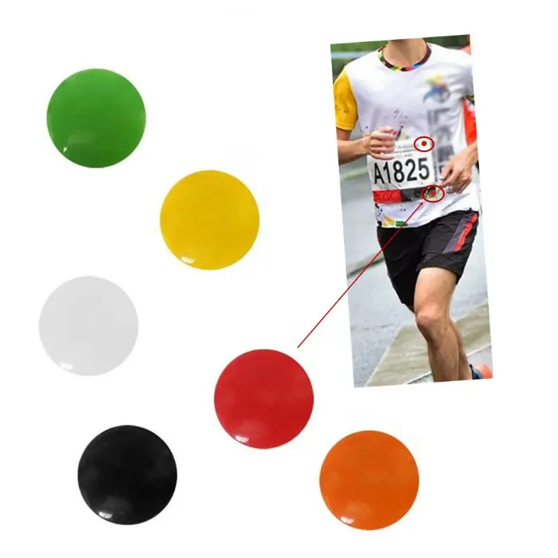 4Pcs Running Bib Clips Fixing System Race Marathon Colorful Number Buckles Fasteners Holder Plastic Button Clamp Holders 24BD