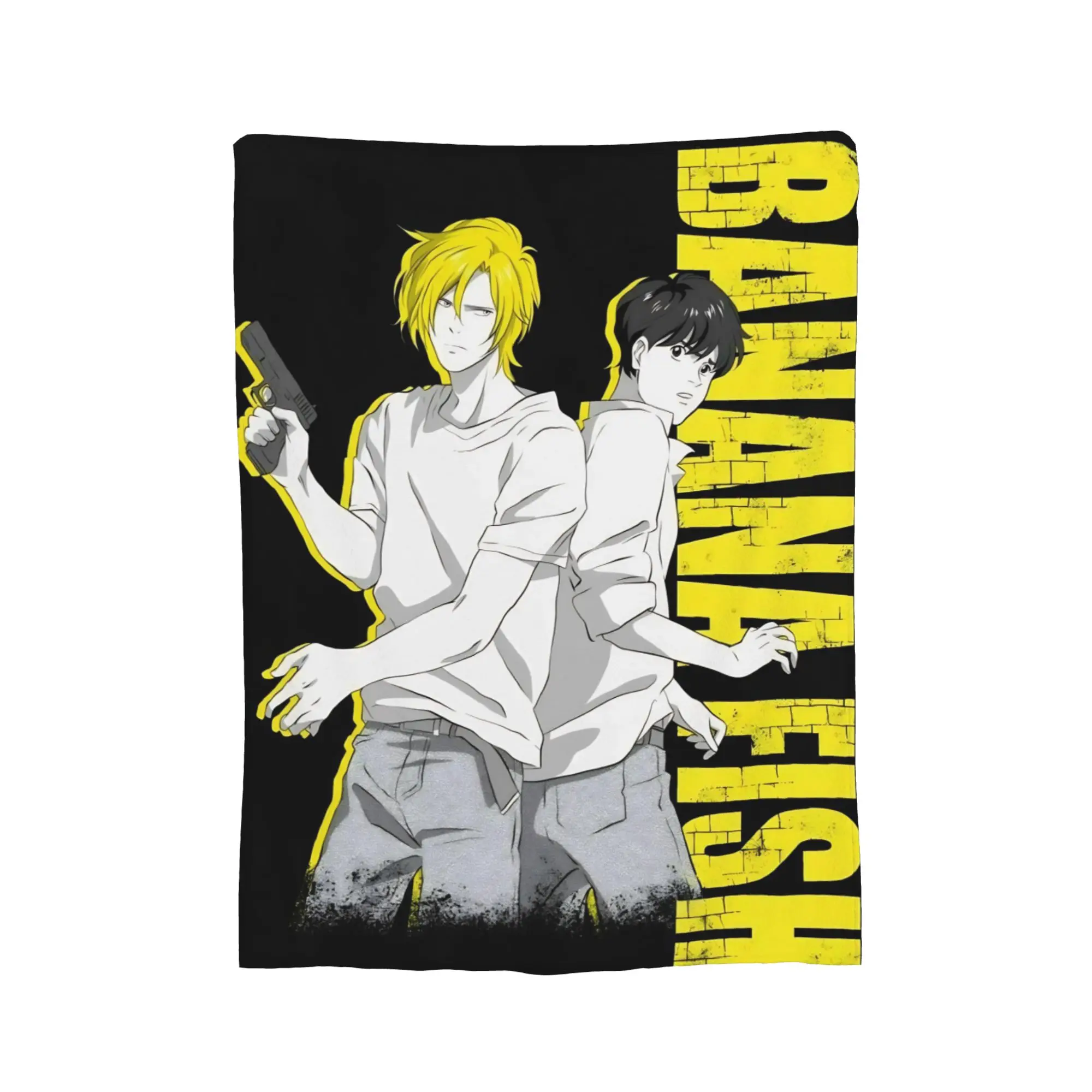 Banana Fish Anime Throw Blanket for Couch  Soft Fuzzy Plush Blanket 50x60 Inches Multi-size Bedspread for All Seasons