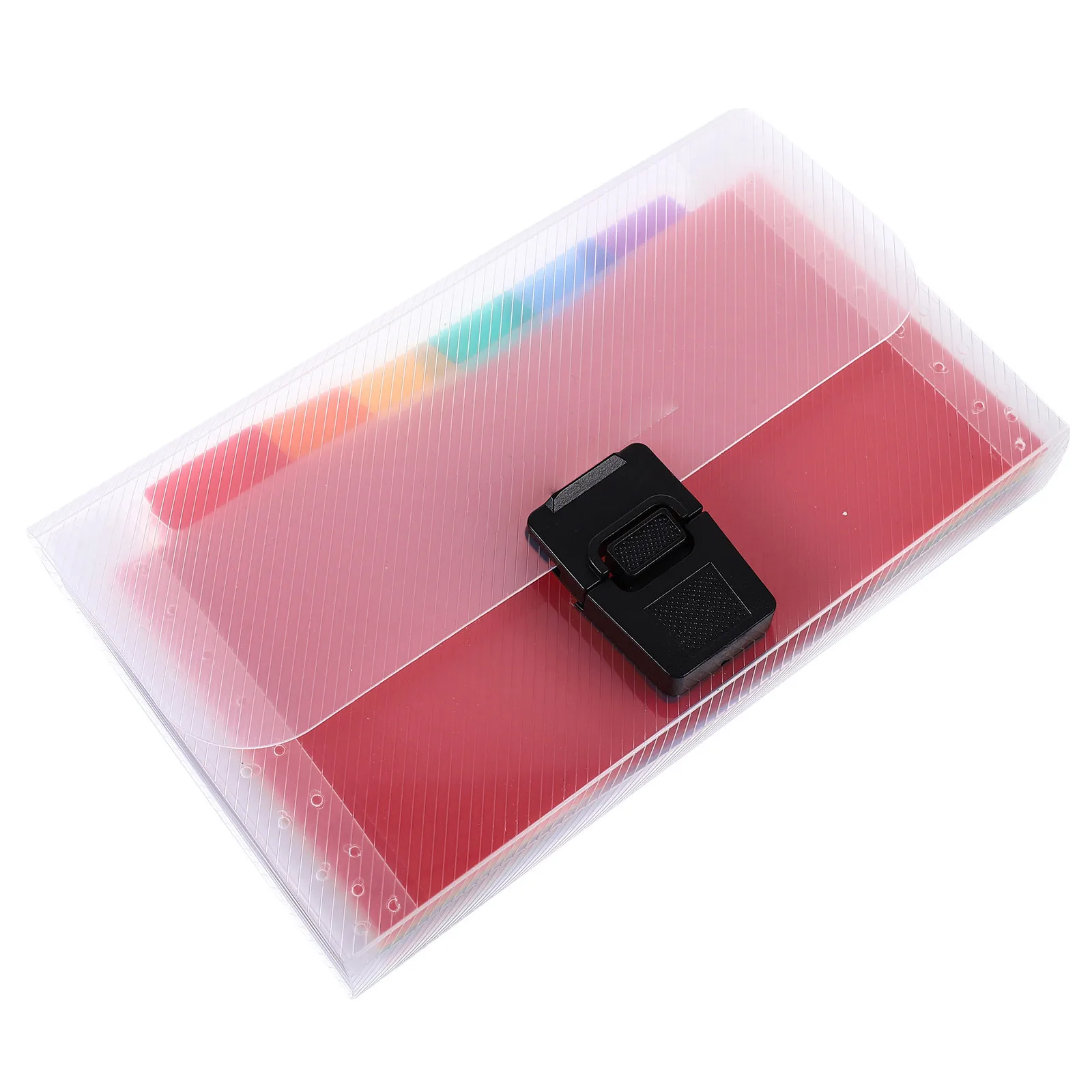 Rainbow Accordion Folder Plastic File Organizer For Documents Receipts Business Cards Tickets Multi Pocket Expanding File