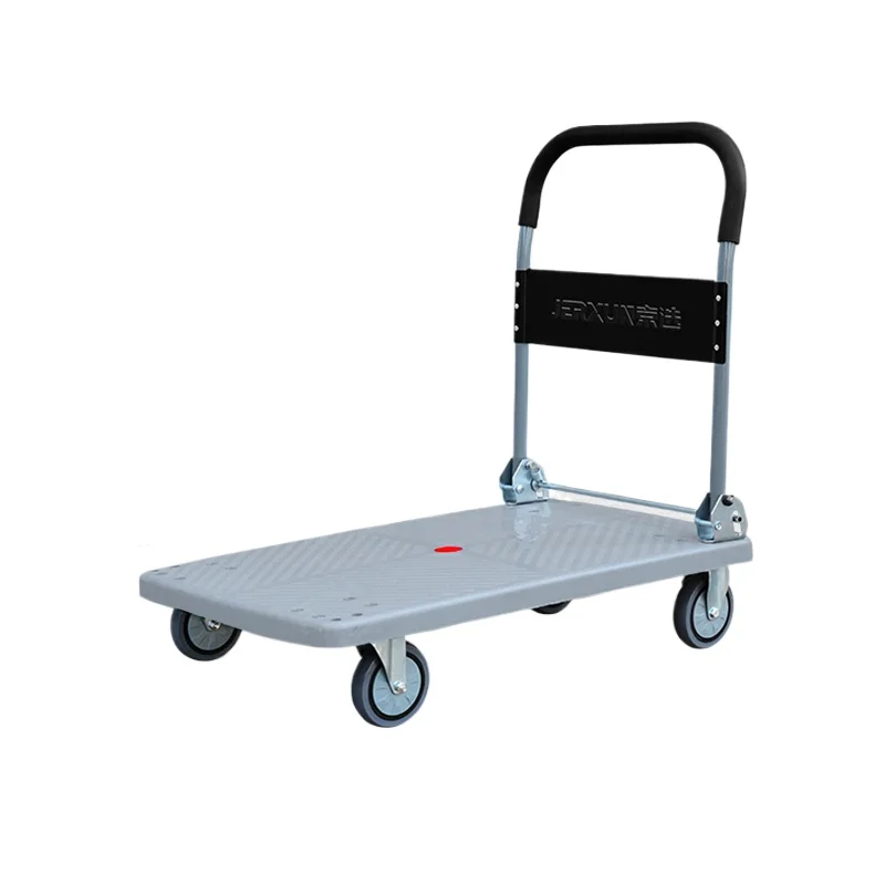 

Flat cart folding trolley multi-functional warehouse truck trolley decoration moving large trolley