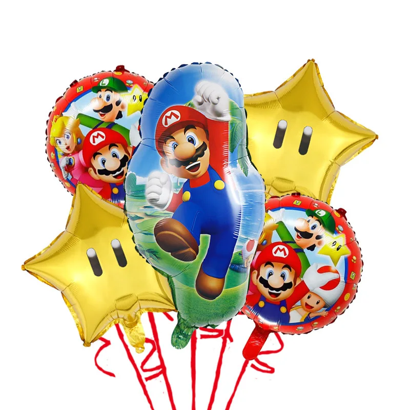 Super Mario Bros Numbers Ballons Birthday Balloons Party Decoration Baby Shower Ornaments Cartoon Anime Room Decor Kids Gifts