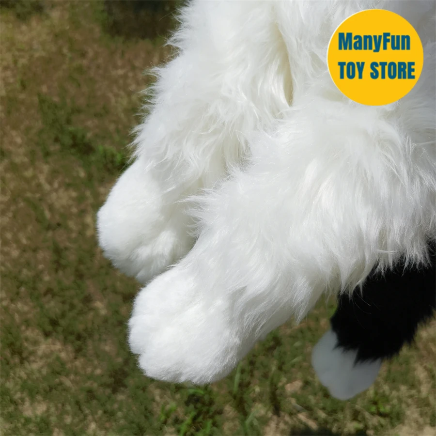 Border Collie High Fidelity Cute Plushie Shepherd Dog Plush Toys Lifelike Animals Simulation Stuffed Doll Kawai Toy Gifts Kids