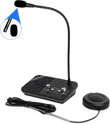 100-240V Anti-Interference Dual Way Intercommunication Speaker Wireless Window Counter Intercom System E350 for Bank Business