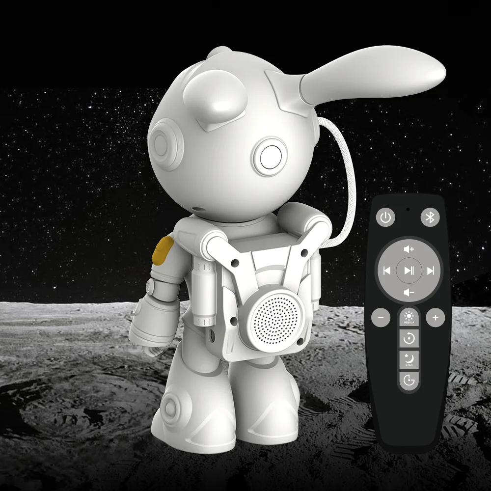 Space Rabbit Bluetooth Astronaut Starry Sky Projection Light Full of Stars Decorative Atmosphere Table Light Bedroom Star Night