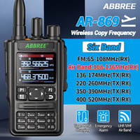 ABBREE AR-869 Air Band Walkie Talkie 136-520Mhz Full Band UHF/VHF Wireless Copy Frequency Type-C USB Charger Two Way Han Radio