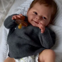 18Inch Reborn Doll Kit Sebastian Limited Edition lifelike soft touch frech color kit with Cloth Body and Eyes
