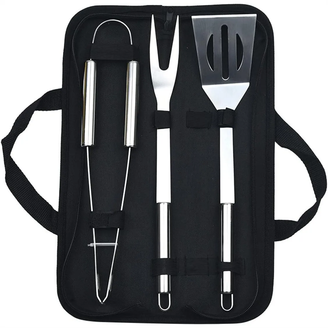 

Stainless Steel Grill Tools Set with Carrying Bag for Outdoor Barbecue