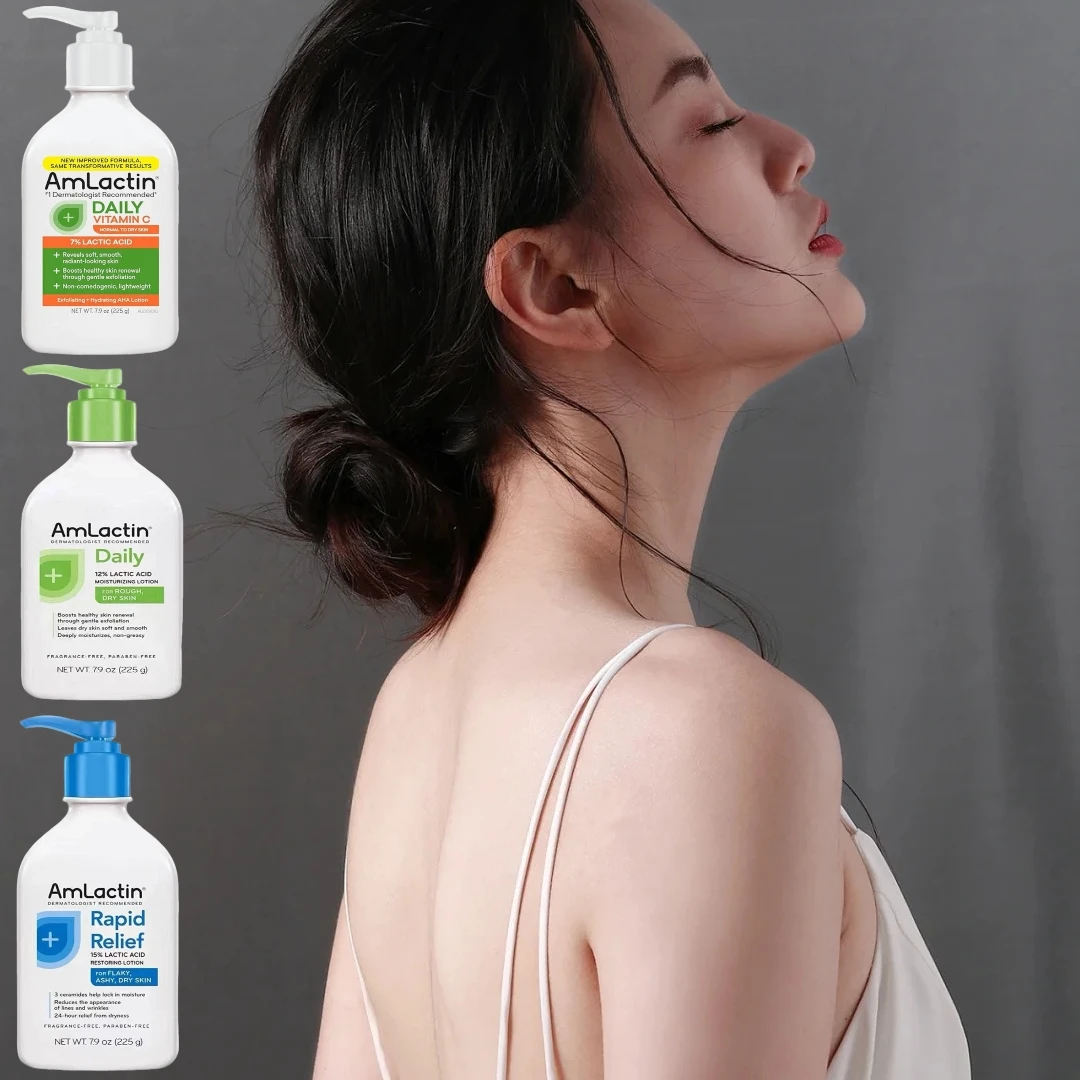 

AmLactin Daily Vitamin C Lactic Acid Acid Body Lotion Improves Rough Skin, Antioxides and Brightens, Deeply Moisturizes