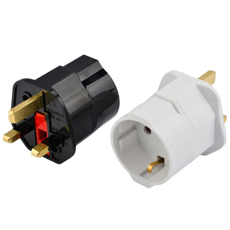 Universal 13A 250V Copper EU Korea Germany France Russia To HK UK Power Adapter Fused Plug Singapore Malaysia Converter Type G