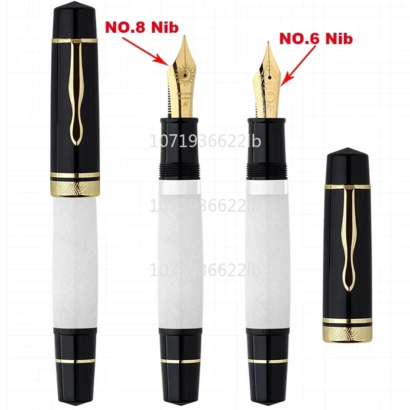 Smooth MAJOHN P139 Piston Fountain Pen No.6/8 EF/F/M Nib Retro Hard Rubber Tongue All-copper Piston Structure Writing Gfit Pen