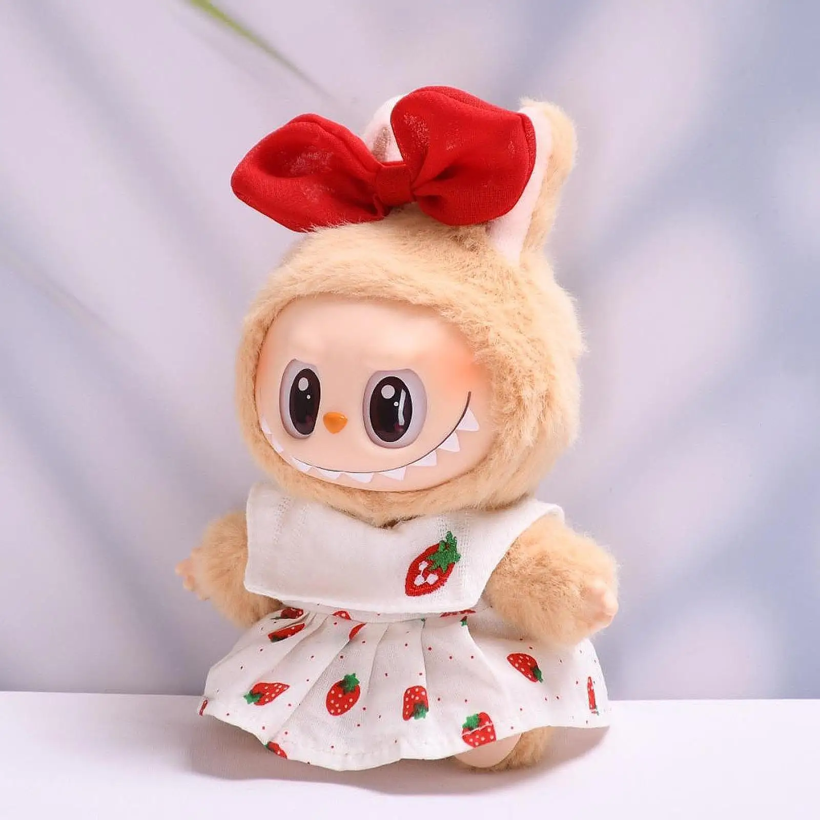 Plush Figure Sundress Make Your Own Dolls Costumes Pretend Play Fashion DIY Brace Skirt with Hair Accessory for 5.91'' Dolls