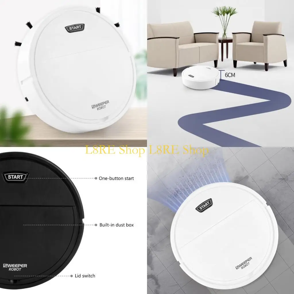 L8RE 1200mAh Sweeping Robot Automatic Sweeping Robot Automatic Recognize Obstacle Ultra-quiet Hair and Dust Cleaning Robot