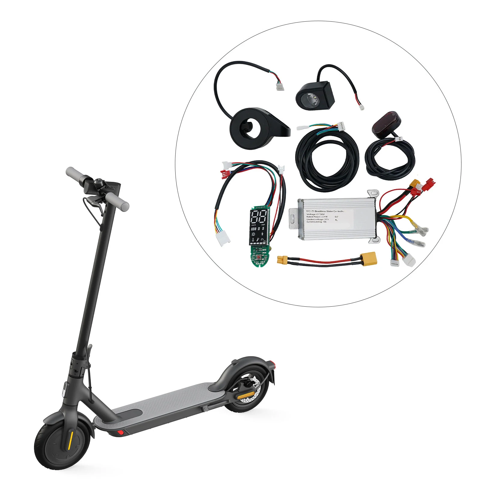 

Complete Scooter Meter Set Controller Meter Controller 116*68*32.2mm 350W Controller Set Electric Scooter Modifications