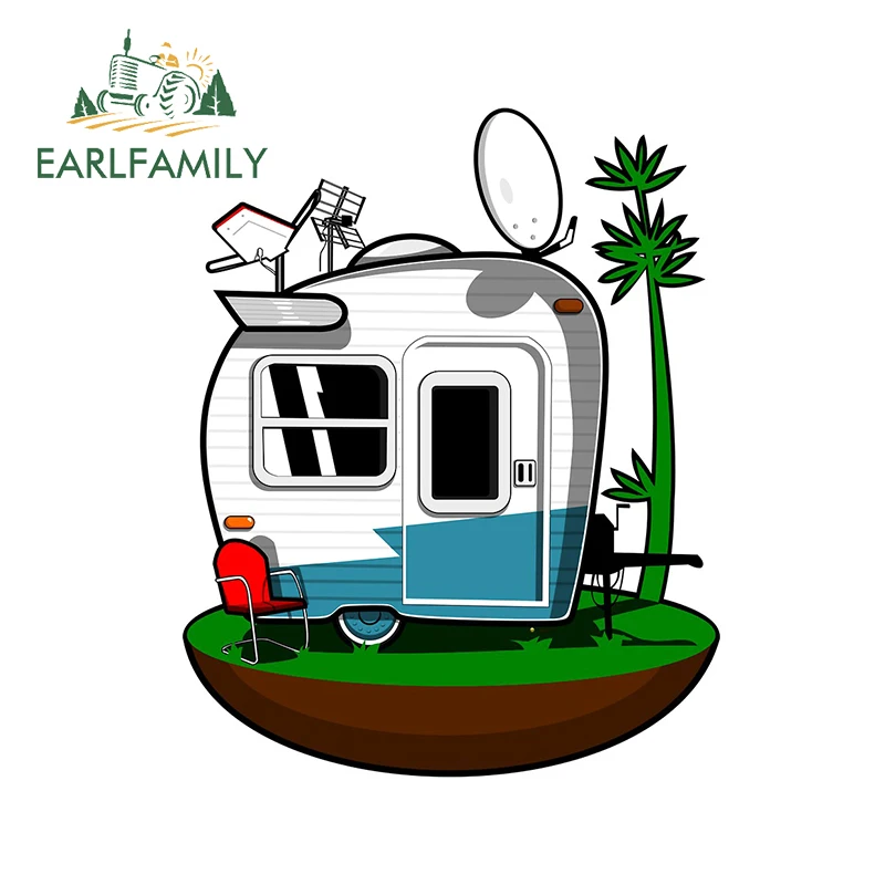 EARLFAMILY 13cm x 7.7cm for Small Caravan Vinyl Decal Creative Motorcycle Helmet Decal Graphics Snowboard Fine Anime Decoration
