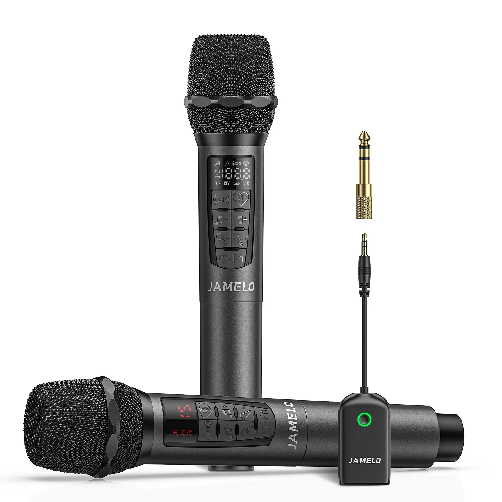 Беспроводной микрофон Jamelo - автоматическая частота, профессиональная микрофонная система для караоке для пения Dj, церковной вечеринки