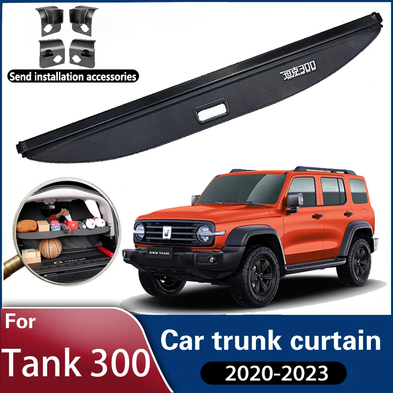 

Car Trunk Curtain For Tank 300 Accessories 2023~2020 Car Rear Trunk Curtain Cover Rear Rack Partition Shelter Covers Accessories