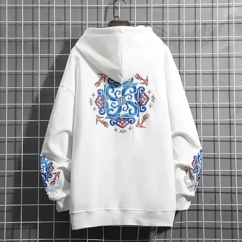 Punk Sweatshirt For Men Graphic Hip Hop Male Clothes Hooded Embroidered Hoodies New Rock Aesthetic Wholesale Low Price Emo S