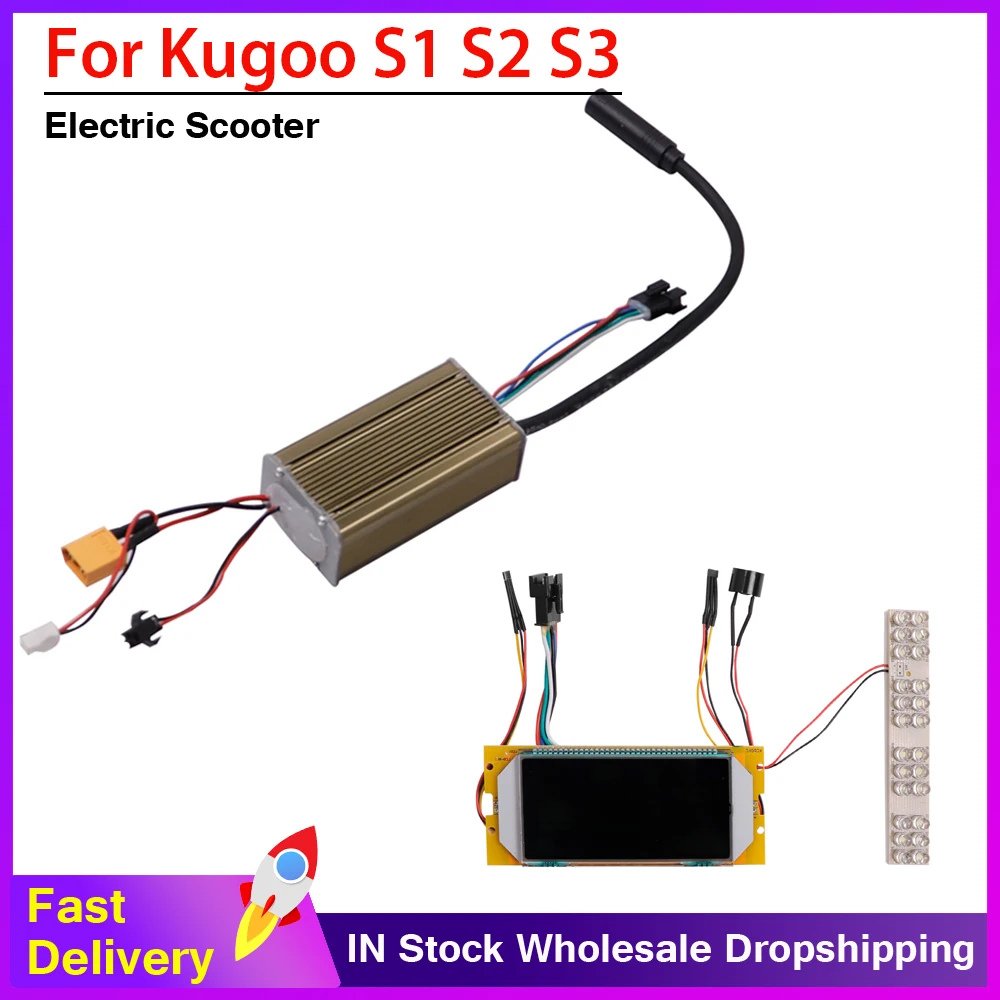 

Compatible for Kugoo S1 S2 S3 Skateboard Electric Scooter Display Screen and 36V Motherboard Controller Replacement Accessories