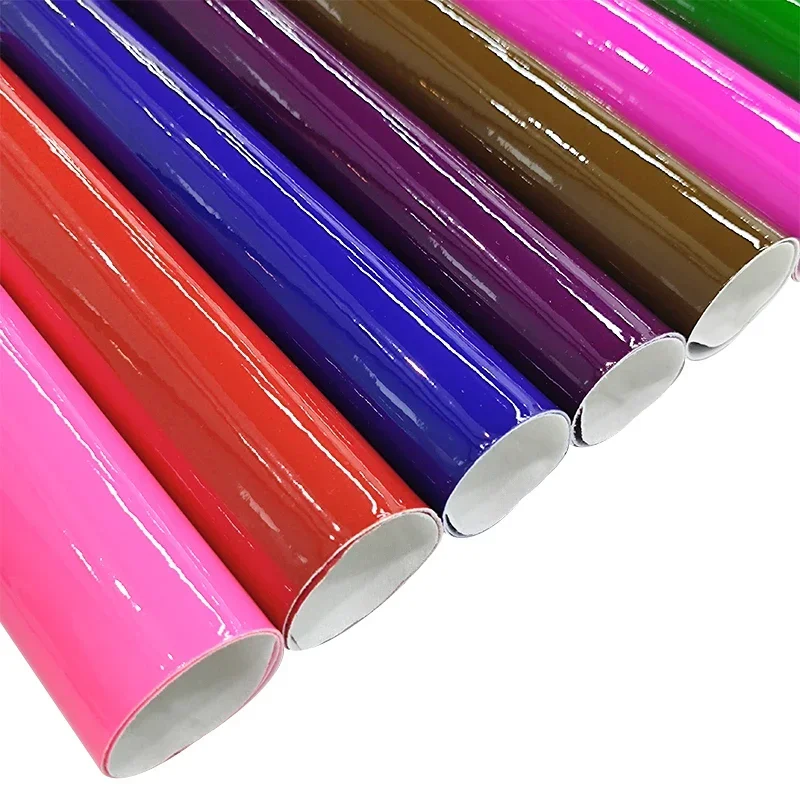 

Glitter Synthetic Leather Multi-Color Super Shiny Soft Mirrored Leather Fabric Roll For Sewing DIY Coat Handmade Bag Material