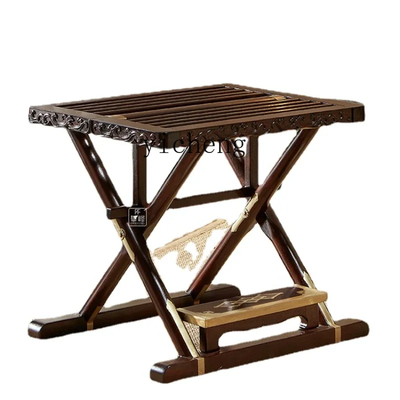 

Rosewood Furniture Zambia Red Sandalwood Folding Stool Camp Chair Stool Rosewood