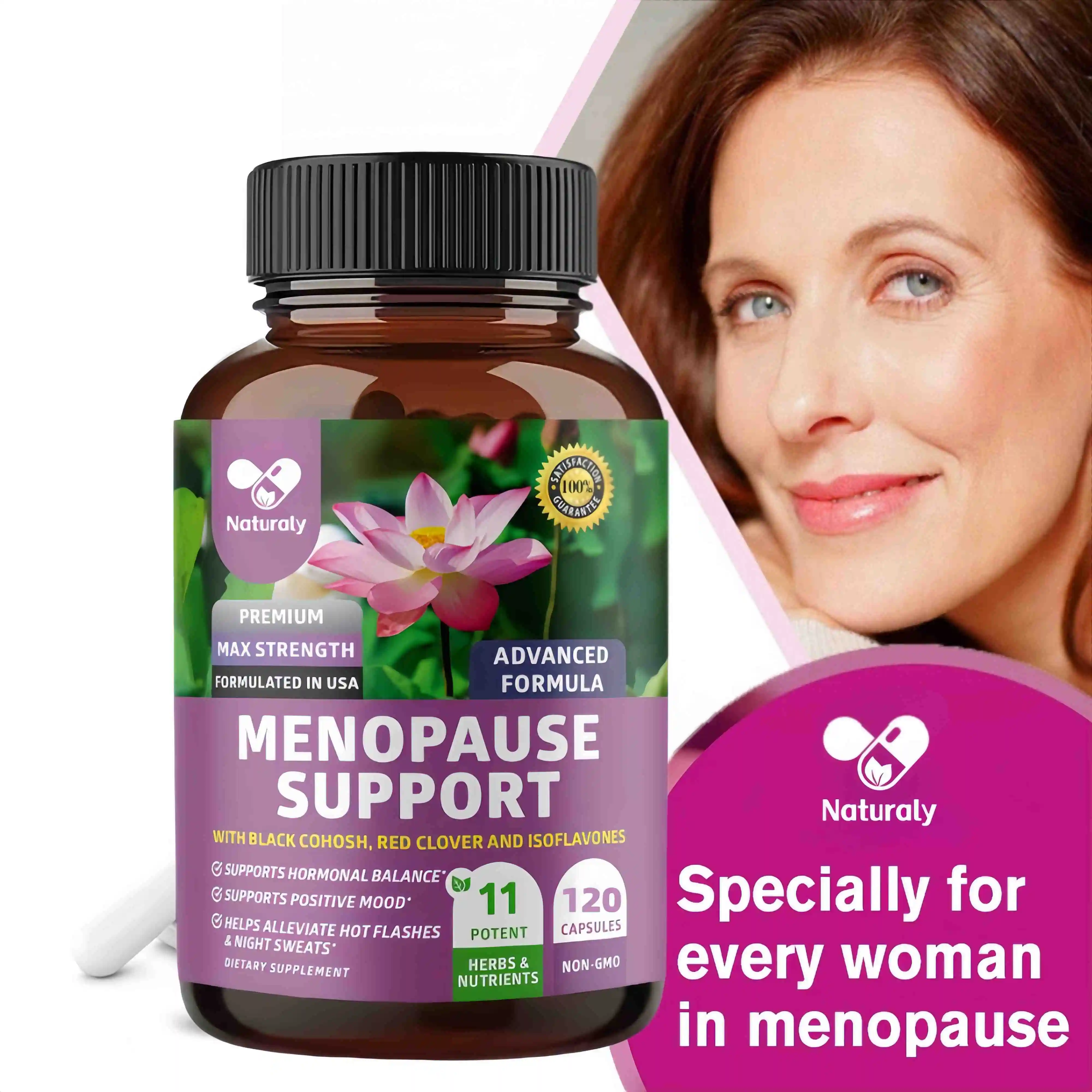 WOMEN Menopause Relief Capsules Motherwort Balance Endocrine for Night Sweats &Mood Swing Menopause discomfort