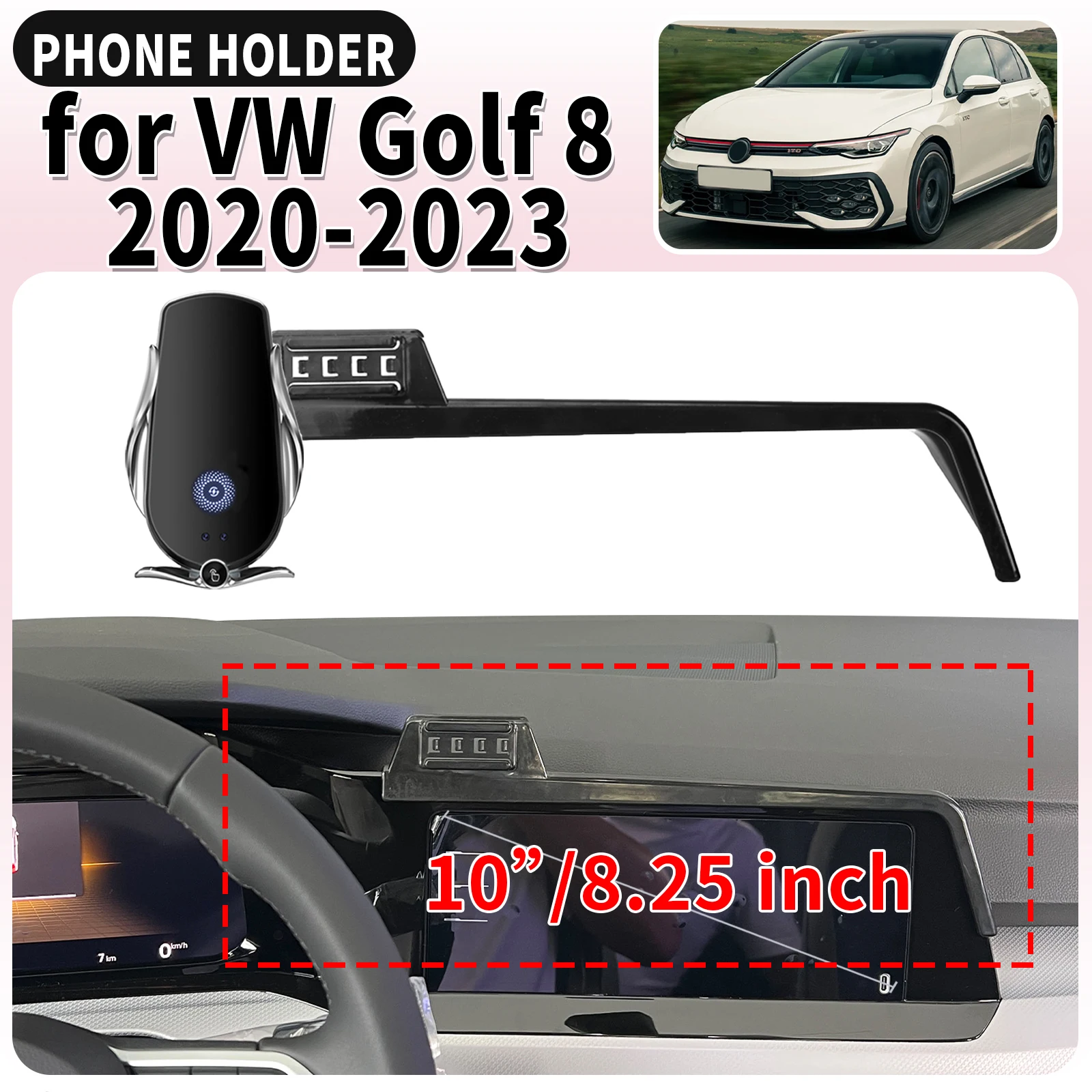 

Подходит для VW Golf 8 MK8 2020 2021 2022 2023, крепление на основание экрана, держатель для телефона, специальный зажим для навигации, автомобильный кронштейн ​ ​ аксессуары