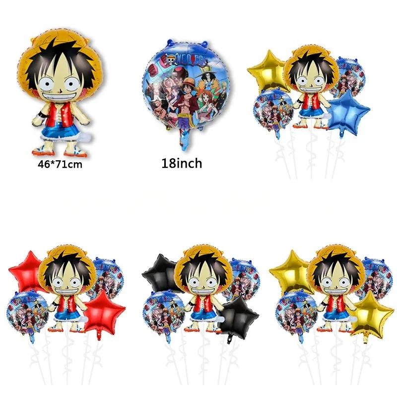 Anime One Piece Balloon Luffy Peripheral Balloons Children's Birthday Party Decorations Pirate Theme Banquet Decorations