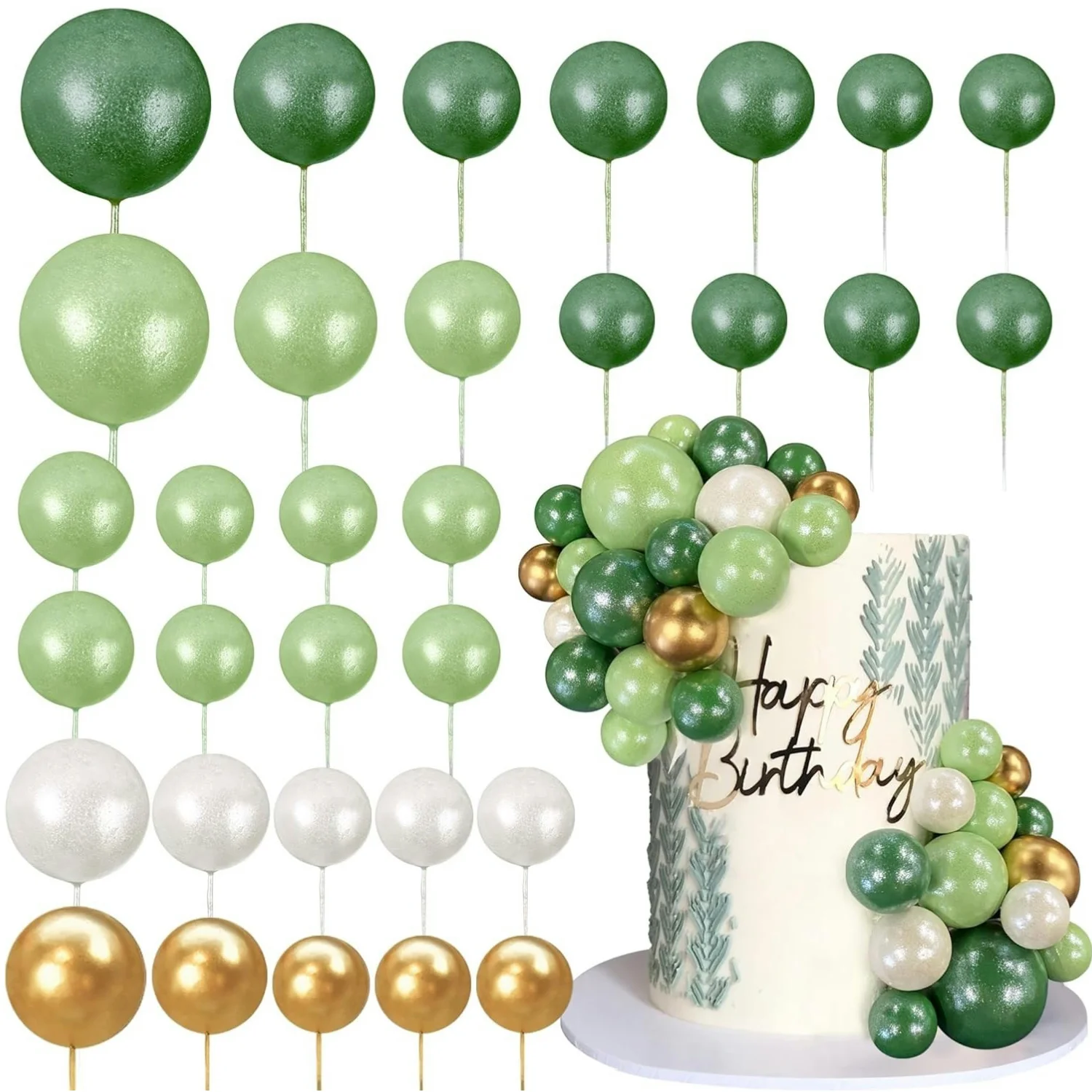 Ball Cake Topper Ball Kuchen Picks bunte Perle Ball geformt Cupcake Insert Cake Topper für Geburtstags feier begünstigt Hochzeit Deko