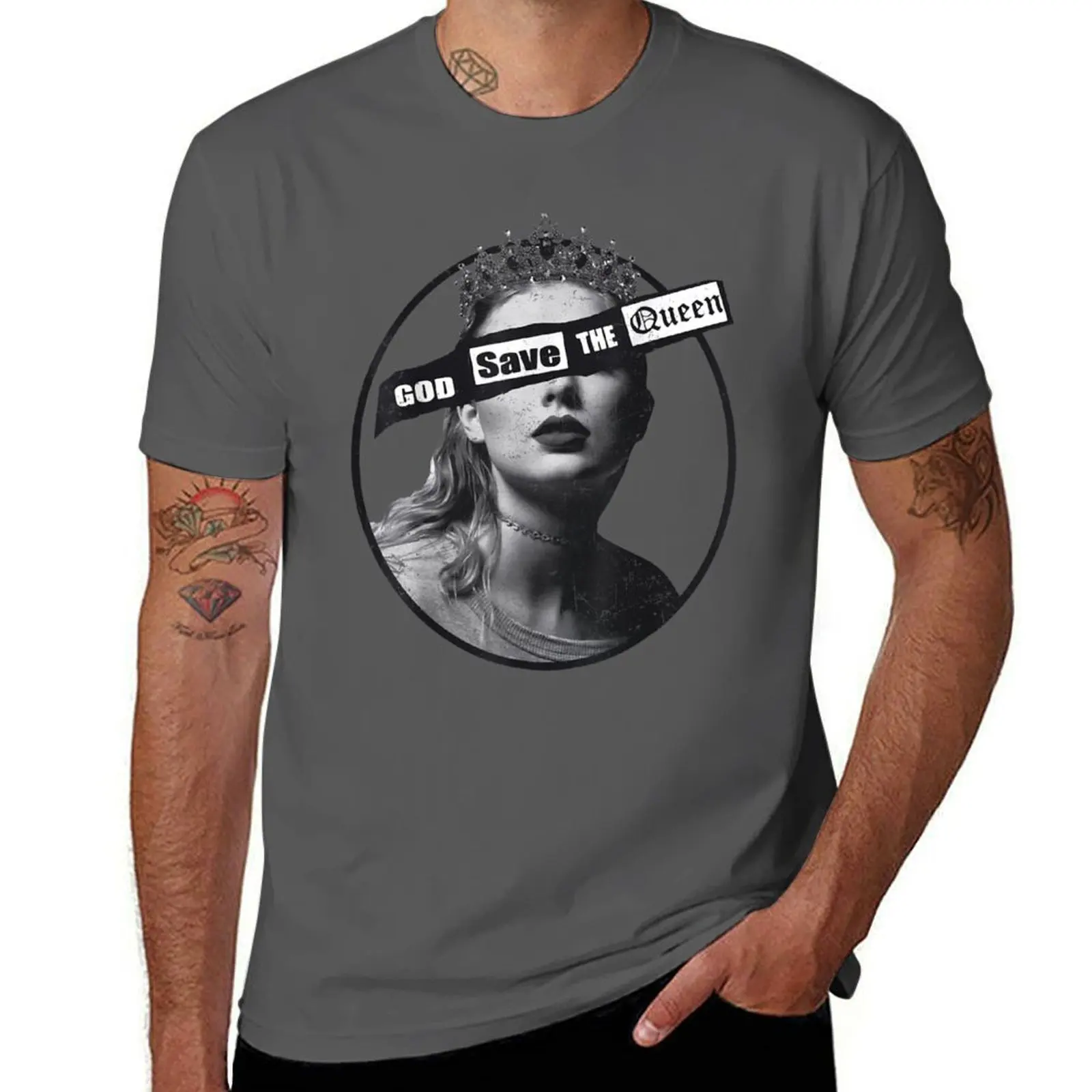 

God save the queen T-Shirt Regular Fit Plain Tee Shirt